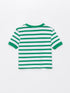 LC Waikiki Crew Neck Striped Short-Sleeve Girl's Crop T-Shirt